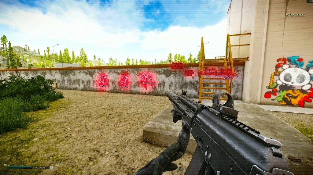 Urban wallhack readouts Escape from Tarkov urban wallhack showing multiple players through a wall